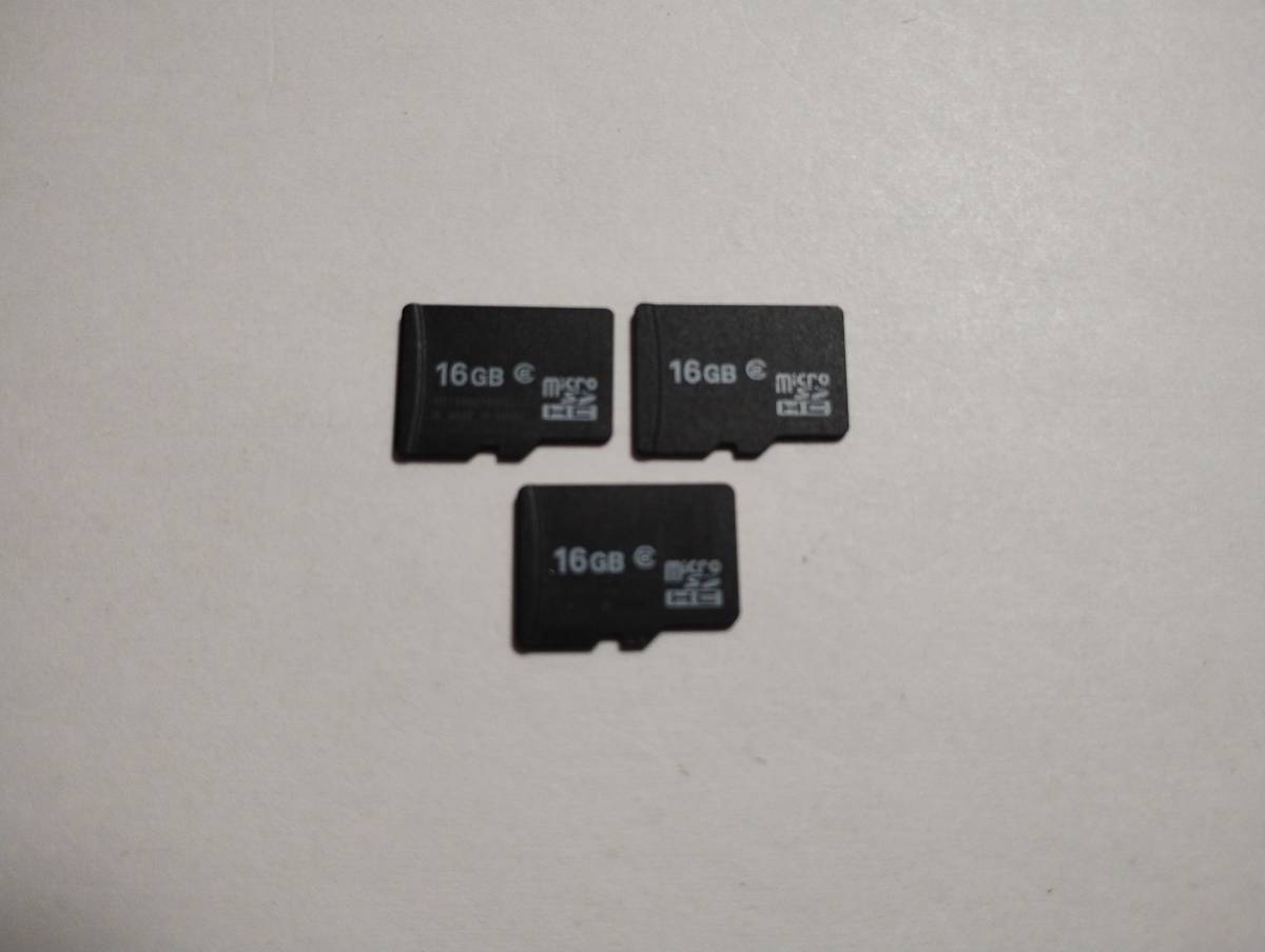 3枚セット　16GB　microSDHCカード　class2　フォーマット済み microSDカード　メモリーカード_画像1