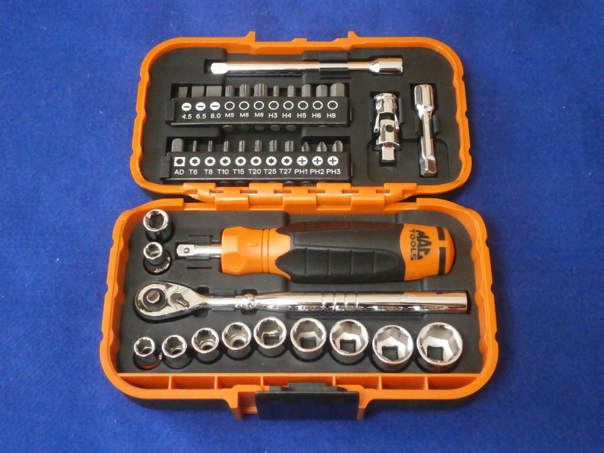 マックツール MAC TOOLS 差込1/4sq SM38MPTO 38PC メトリック マイクロ ツールセット (オレンジ) ラチェットセット 検)　スナップオン