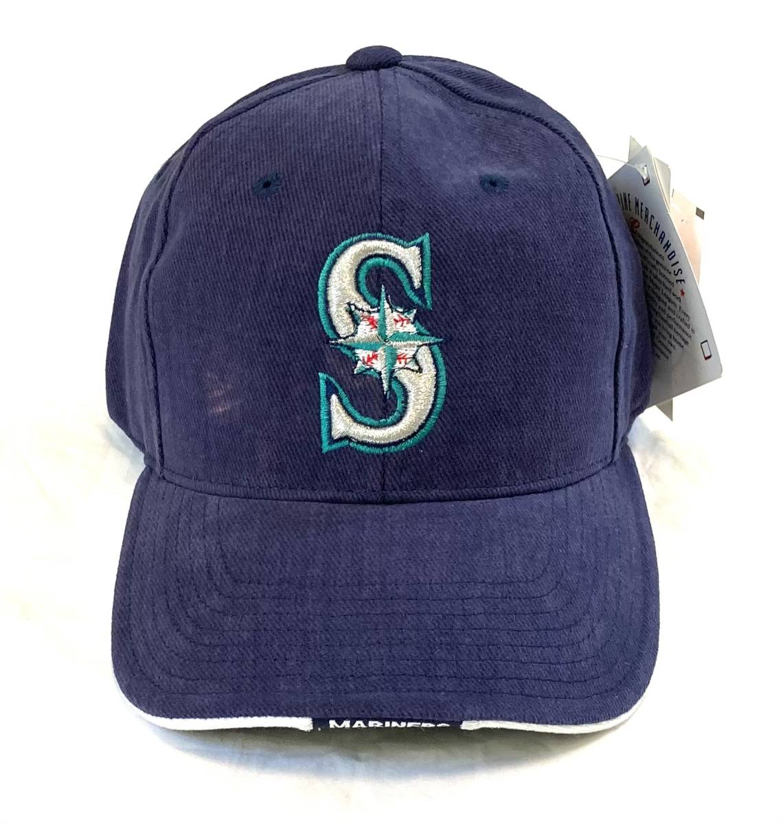 90s-00s デッド ビンテージ Seattle Mariners 6パネル キャップ 紺 MLB マリナーズ ANNCO の画像1