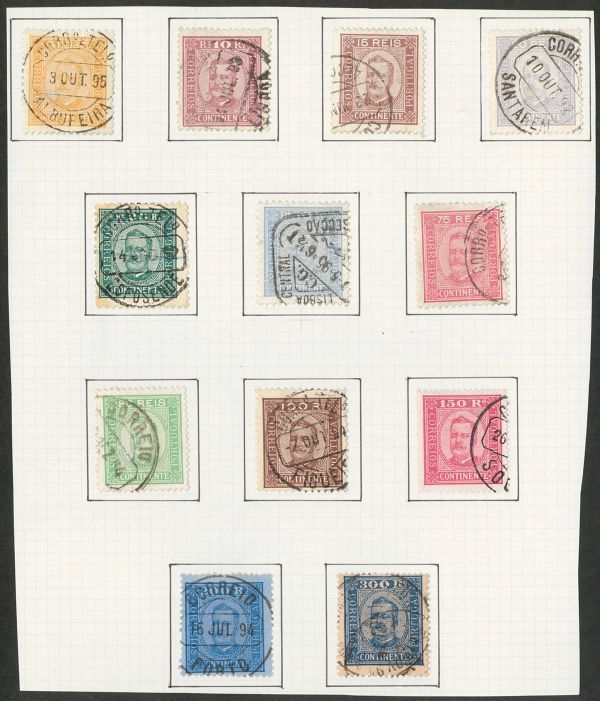 外国切手　使用済み　ポルトガル　1892-3年　ルイ国王　12種（67-78）