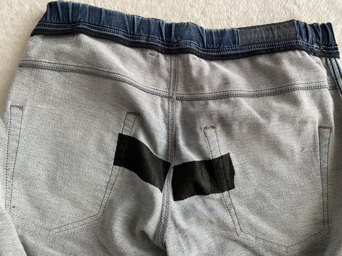 DIESEL size32 KROOLEY R-NE デニム スウェットパンツ ディーゼル ダメージ加工 インディゴ メンズ_画像10