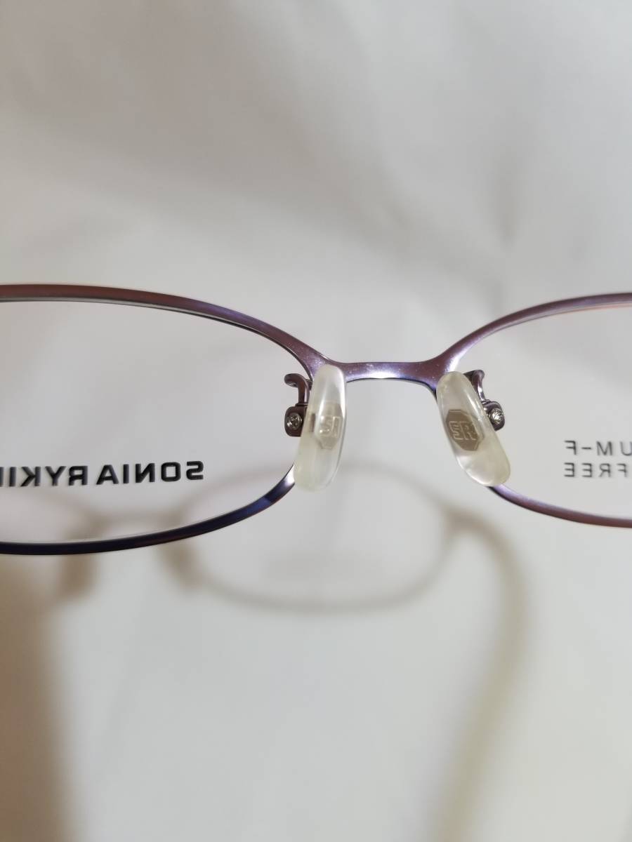 未使用 眼鏡 メガネフレーム SONIA RYKIEL ブランド チタンフレーム 軽量 おしゃれ フルリム 男性 女性 メンズ レディース 51口15-135 B-3_画像6
