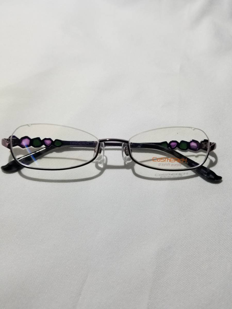 未使用 眼鏡 メガネフレーム COSMERICH ブランド チタン 金属フレーム アンダーリム 男性 女性 メンズ レディース 49口17-135 E-1_画像10