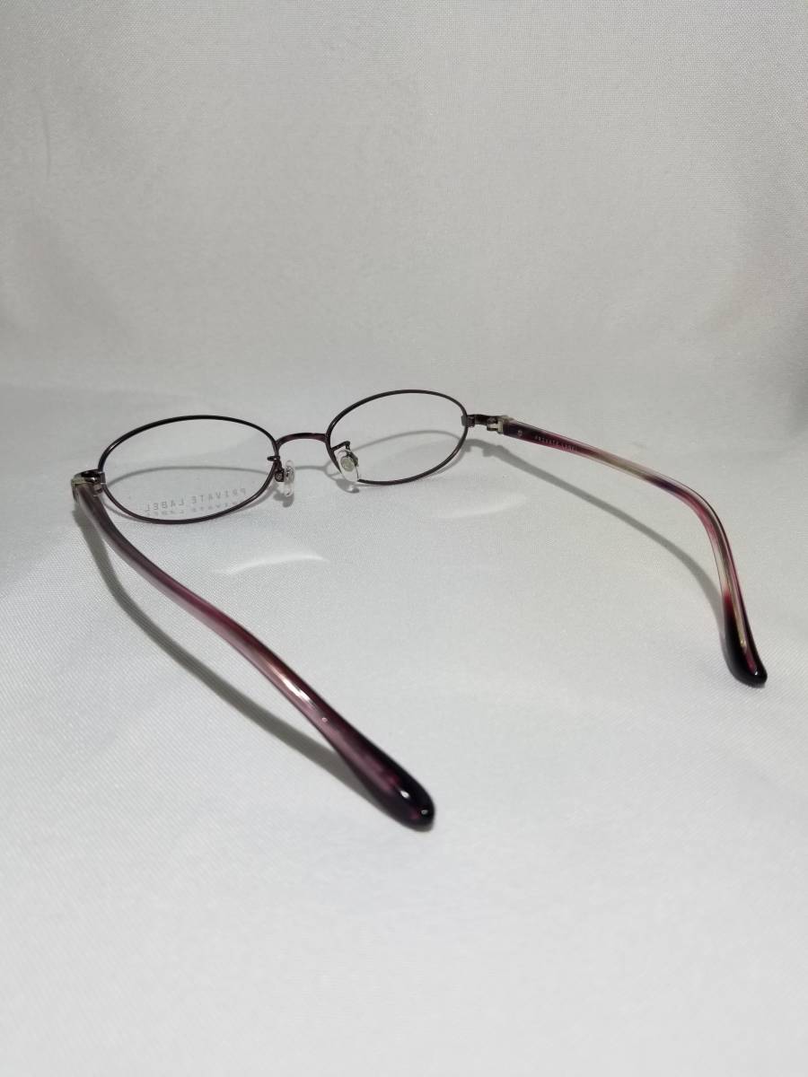 未使用 眼鏡 メガネフレーム PRIVATE LABEL チタン 金属フレーム オーバル型 フルリム 男性 女性 メンズ レディース 48口16-135 G-16_画像5