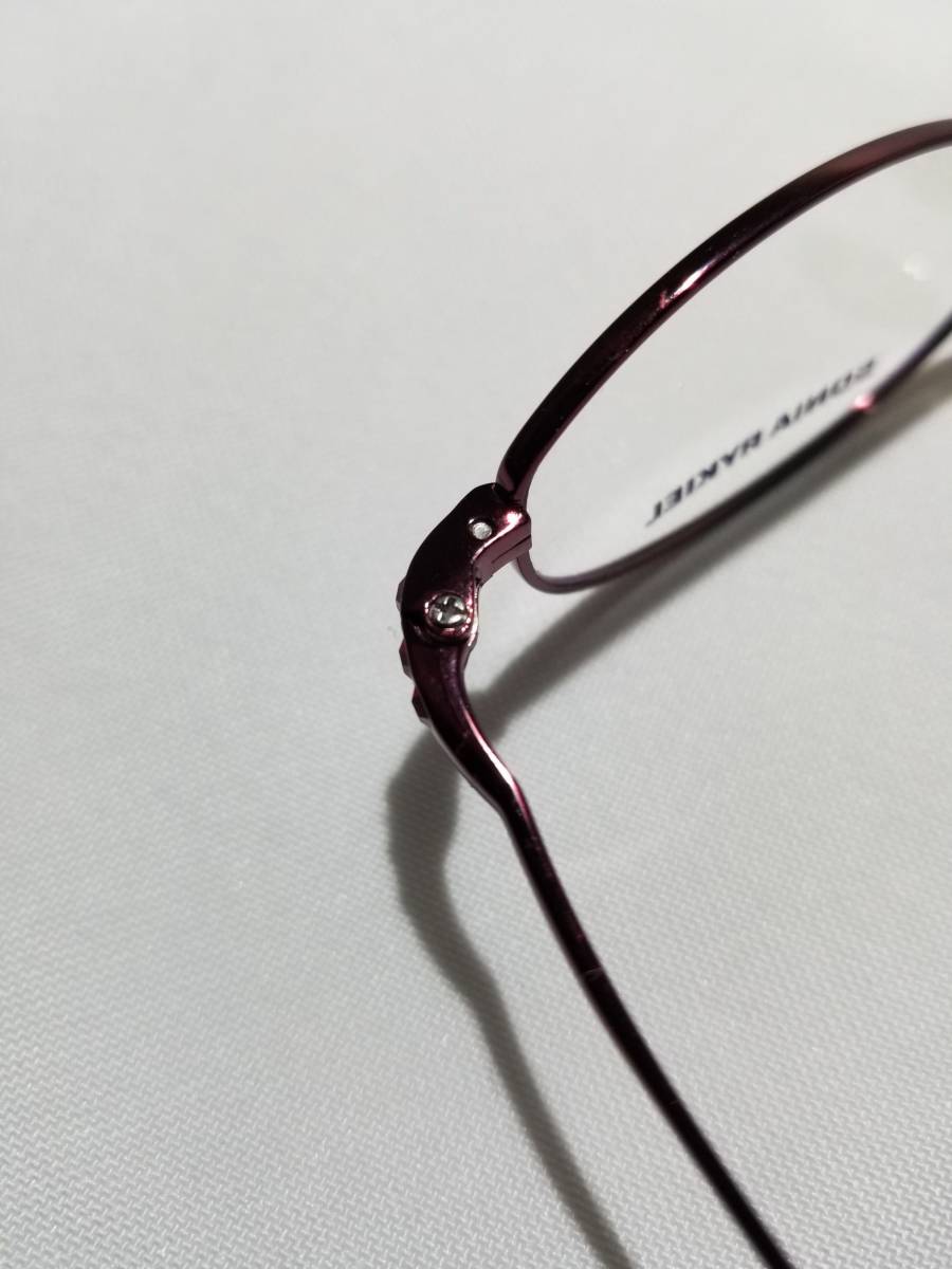 未使用 眼鏡 メガネフレーム SONIA RYKIEL チタン 金属フレーム オーバル型 フルリム 超軽量 女性 メンズ レディース 47口17-128 E-1_画像4