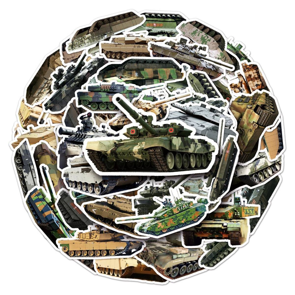 戦車　タンク　各国戦車　自衛隊　シール　ステッカー50枚Y_画像2