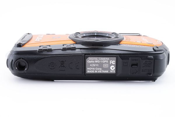 [Rank:AB] PENTAX Optio WG-1 Orange 防水 コンパクトデジタルカメラ / ペンタックス オプティオ コンデジ 耐衝撃 耐荷重 動作確認済 #6920_画像9