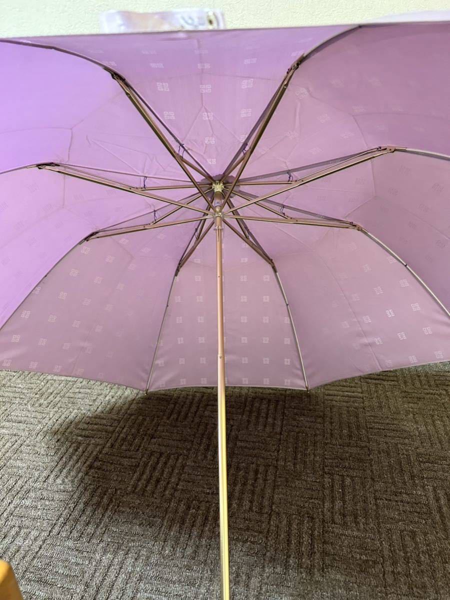 【美品】ジバンシーGIVENCHY 折り畳み傘 日傘 柄 Gロゴ紫 パープル_画像3