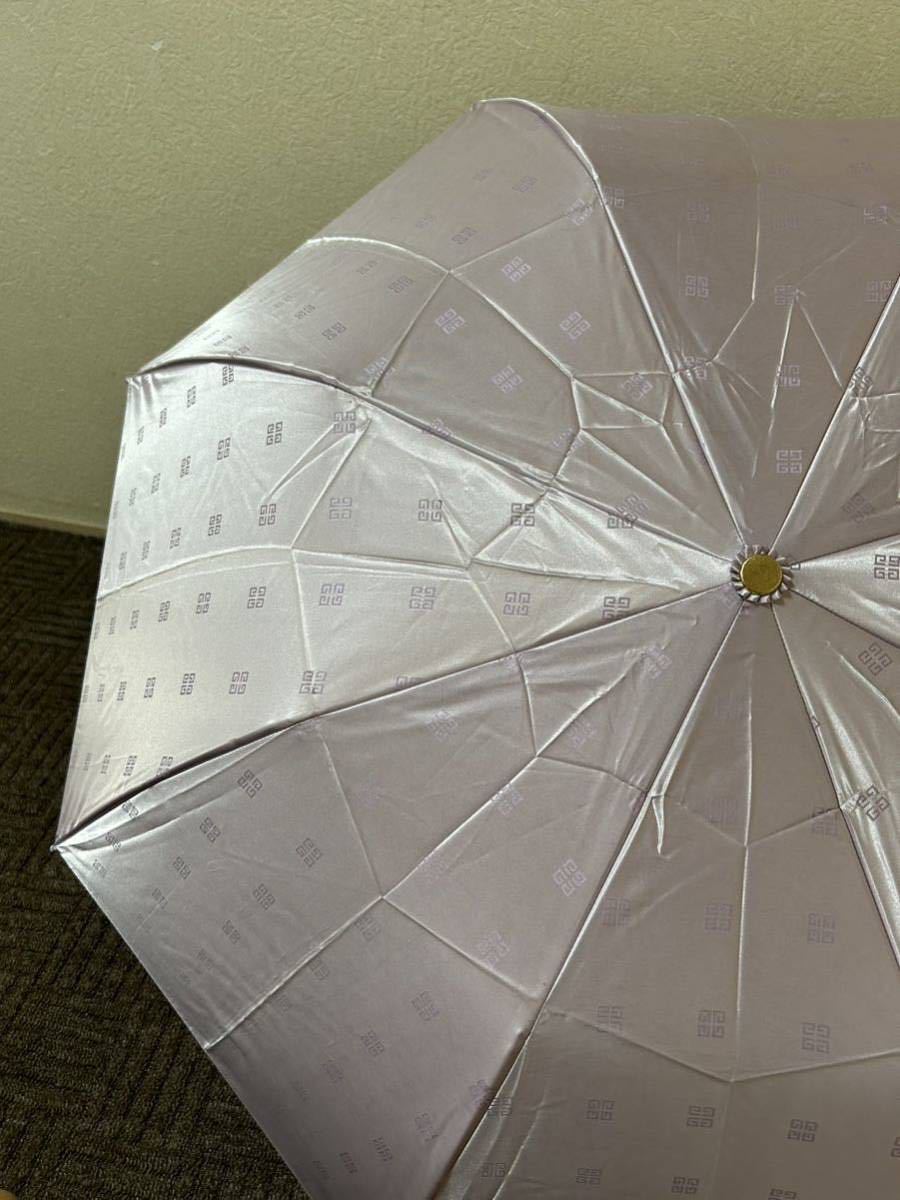 【美品】ジバンシーGIVENCHY 折り畳み傘 日傘 柄 Gロゴ紫 パープル_画像6