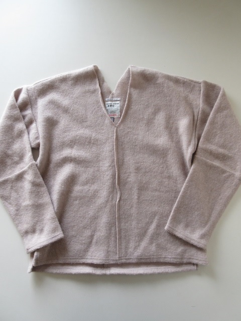 SOU*SOU / saw saw .. head .SS peach color / long sleeve wool lady's shirt cut and sewn 