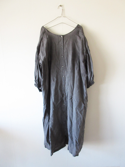 2022SS nest Robe / ネストローブ 01221-1162 天然染め 切り替えギャザーワンピース F C.GRAY / レディース シャツ ドレス_画像2