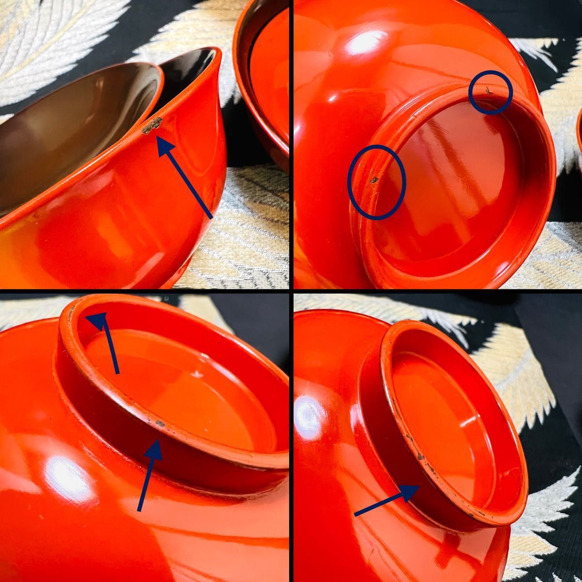 漆器 木製 蒔絵 鳳凰文 吸物椀 蓋付椀 汁椀 10客 木箱