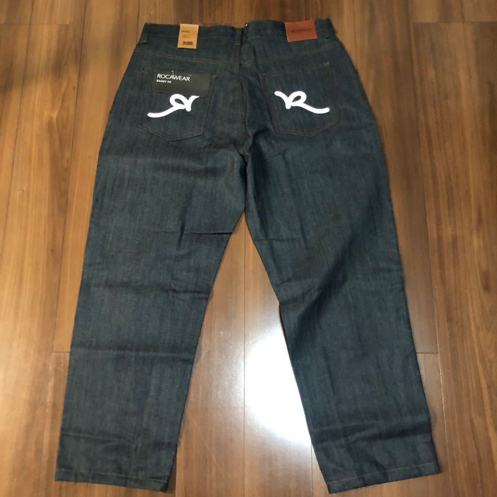 極太 ROCAWEAR ロカウェア バギーデニム W42 タグ付き R00J9969E 極太 ROCAWEAR ロカウェア バギーデニム W42 タグ付き R00J9969E