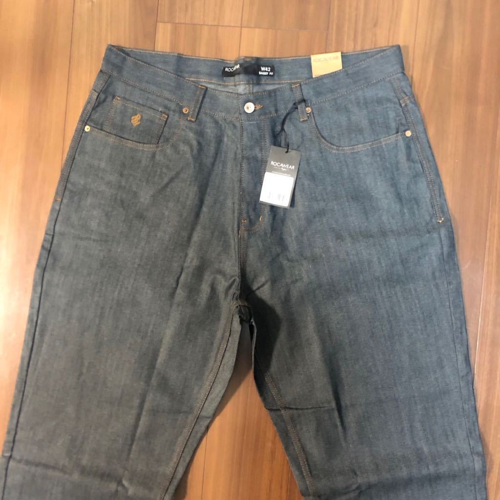 極太 ROCAWEAR ロカウェア バギーデニム W42 タグ付き R00J9969E 極太 ROCAWEAR ロカウェア バギーデニム W42 タグ付き R00J9969E