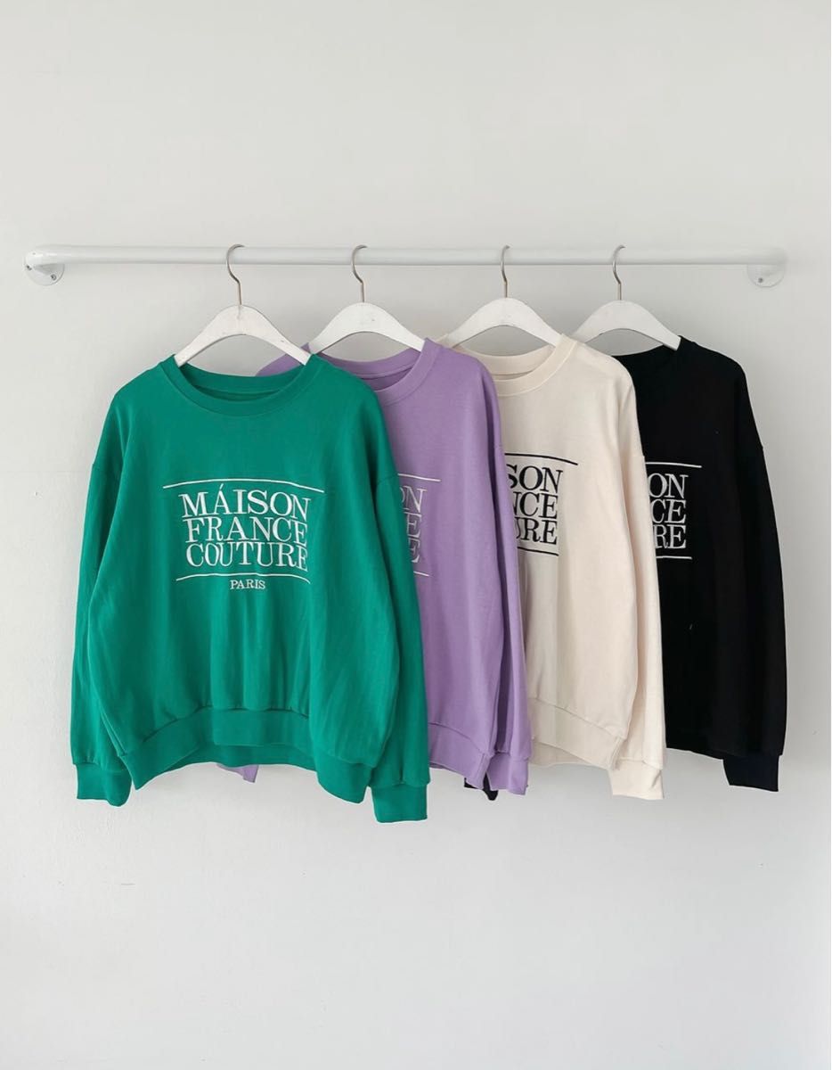 再入荷 MAISON レタリングスウェットトレーナー 韓国ブランド 再入荷 MAISON レタリングスウェットトレーナー 韓国ブランド
