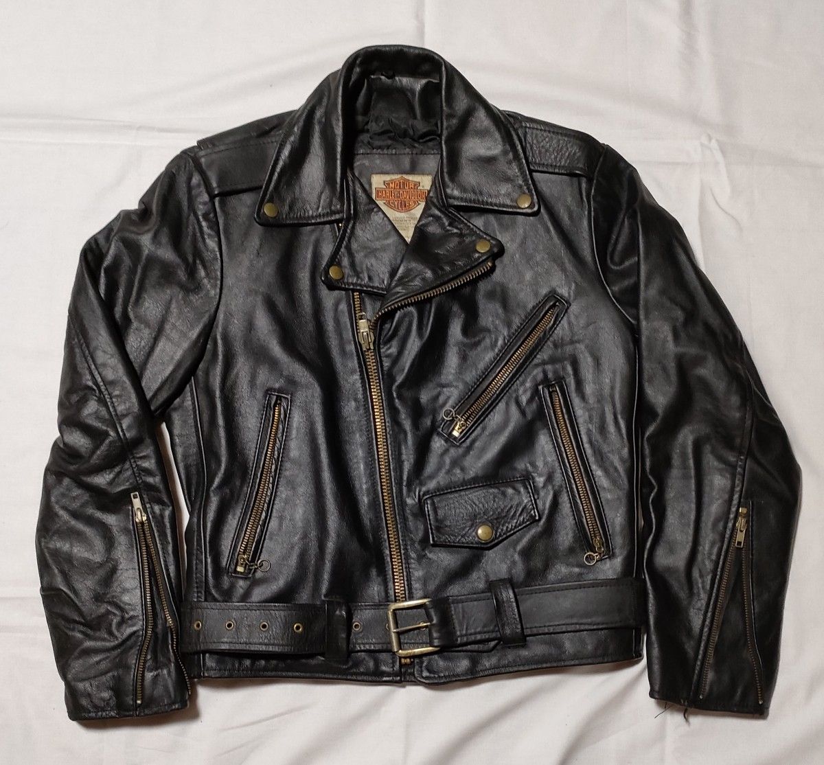 90s HARLEY-DAVIDSON レザーライダースジャケット USA製  36 ビンテージ