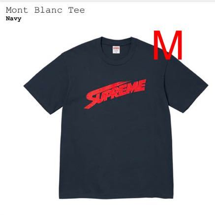 【新品】M 23FW Supreme Mont Blanc Tee Navy シュプリーム モン ブラン Tシャツ ネイビー