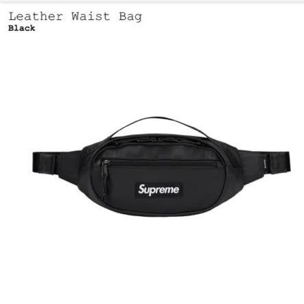日本最級 Supreme 【新品】23FW Leather ショルダー ブラック バッグ ウエスト レザー シュプリーム Black Bag Waist かばん、バッグ