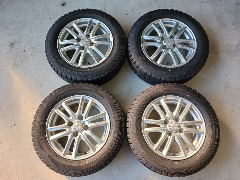 『psi』 BACLiORE 14インチ × 5.5J +42 4穴 PCD100 ホイール & ダンロップ WINTER MAXX WM02 175/65R14 スタッドレスタイヤ4本セット_画像1