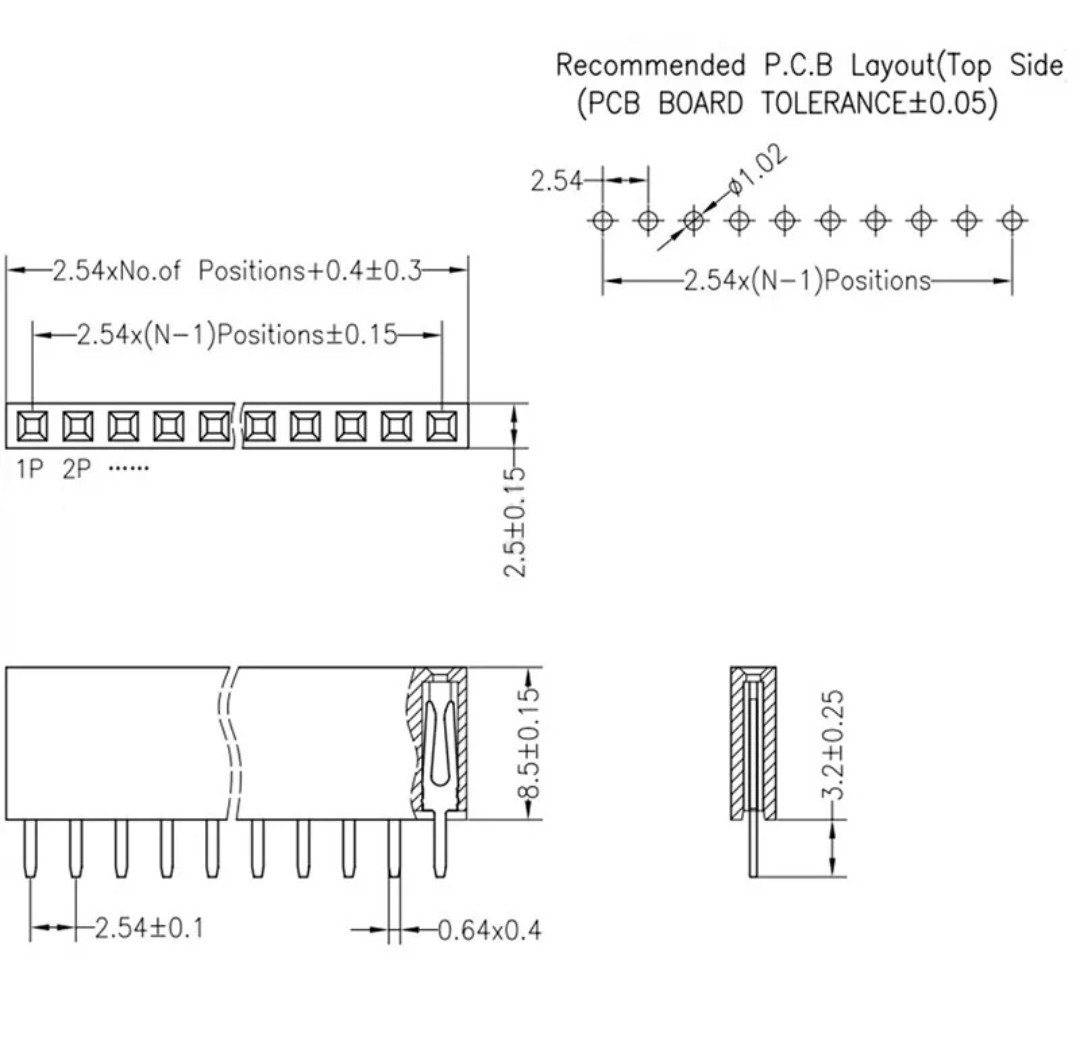 ピンソケットコネクター pin socket connector 40pin 15個の画像3