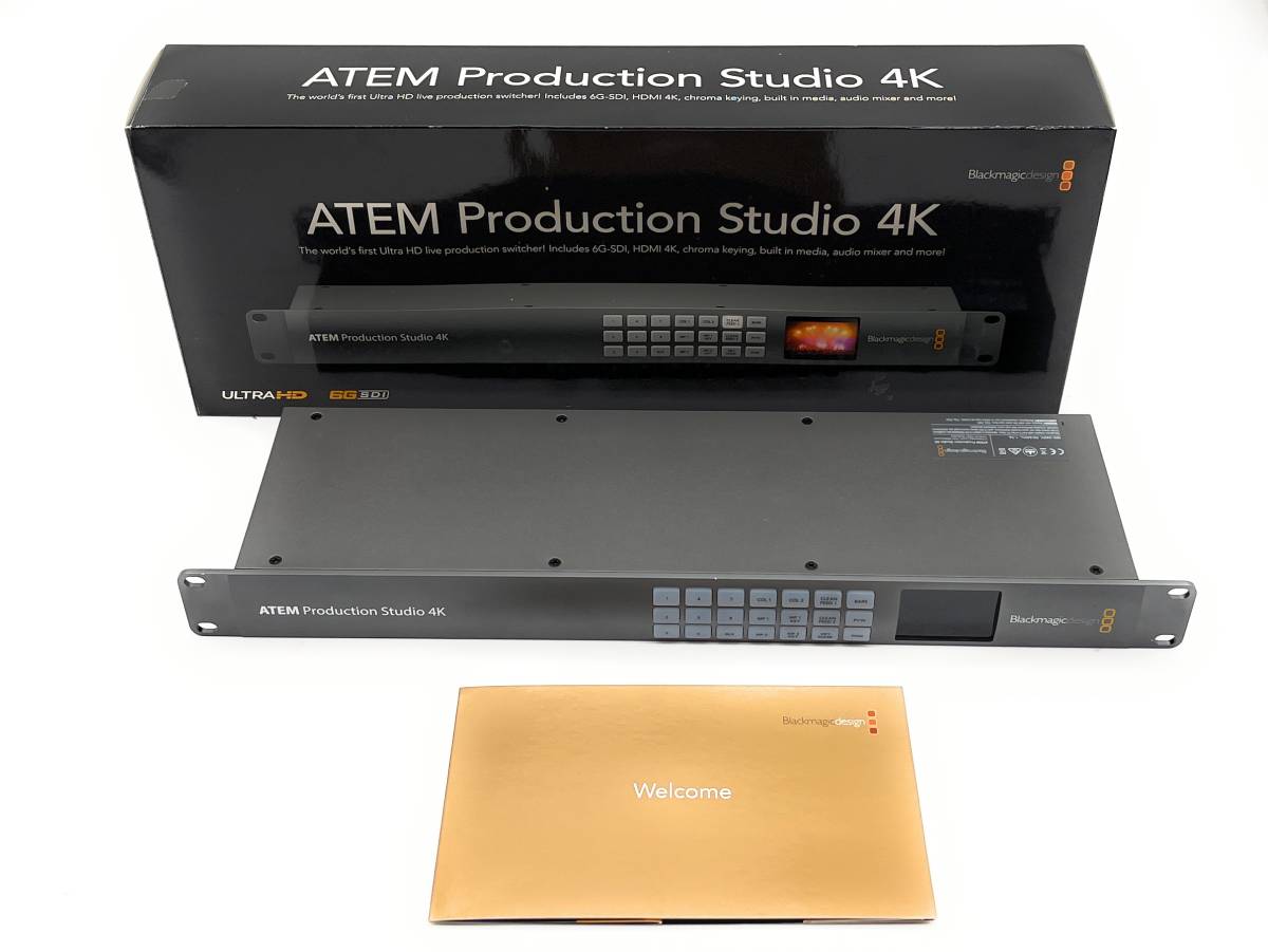 [ finest quality goods ] Blackmagic Design black Magic design ATEM Production Studio 4K box attaching! #1004