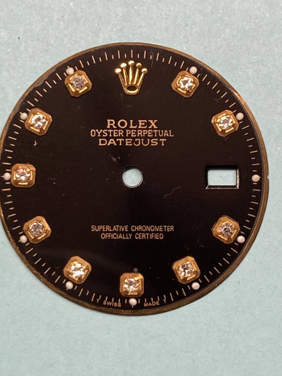 ロレックス デイトジャス1601カスタムパーツ　10ポイントダイヤ　ゴールドインデックス　以前正規品に装着_画像1