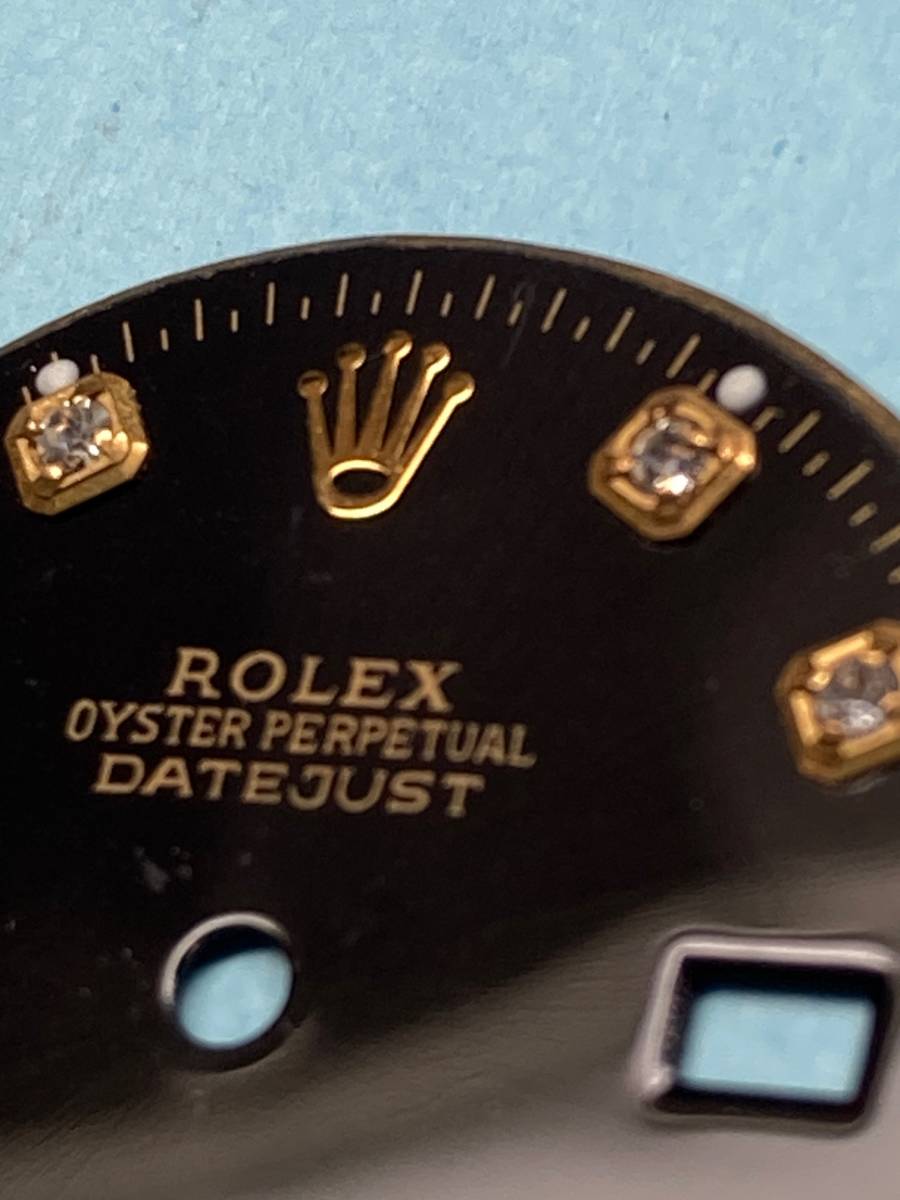 ロレックス デイトジャス1601カスタムパーツ　10ポイントダイヤ　ゴールドインデックス　以前正規品に装着_画像3