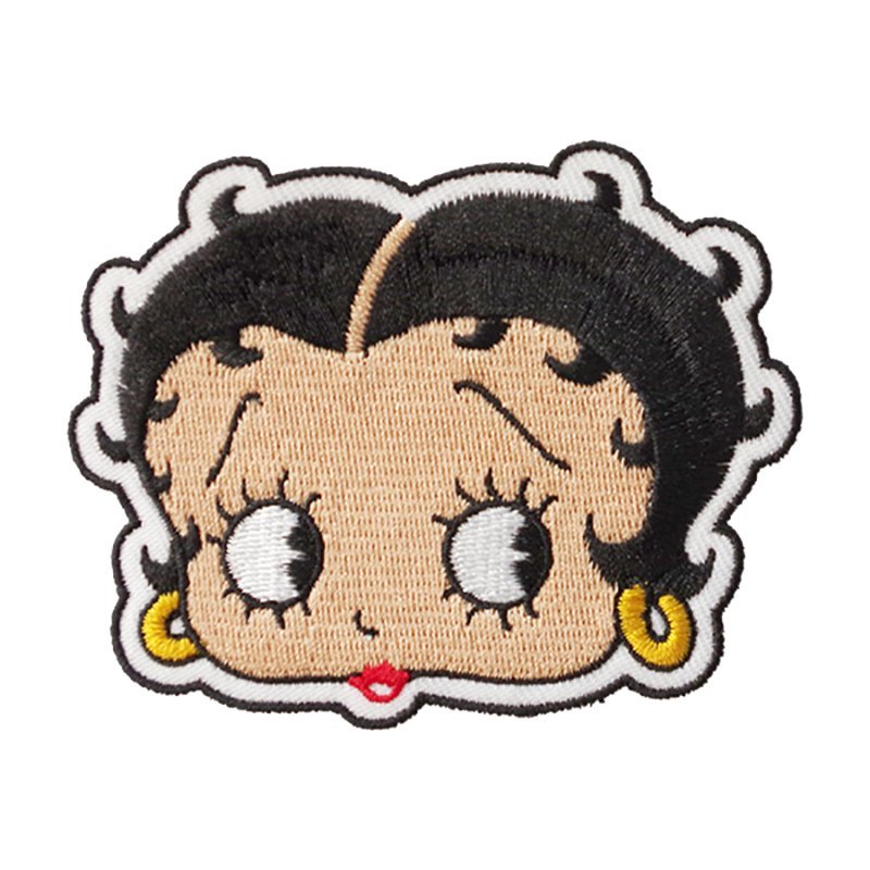 送料\84【Betty Boop・ベティちゃん】※《アイロン刺繍ワッペン》　(品番BBW-001)　アメリカン雑貨　刺繍ワッペン　アイロンワッペン_BBW-001