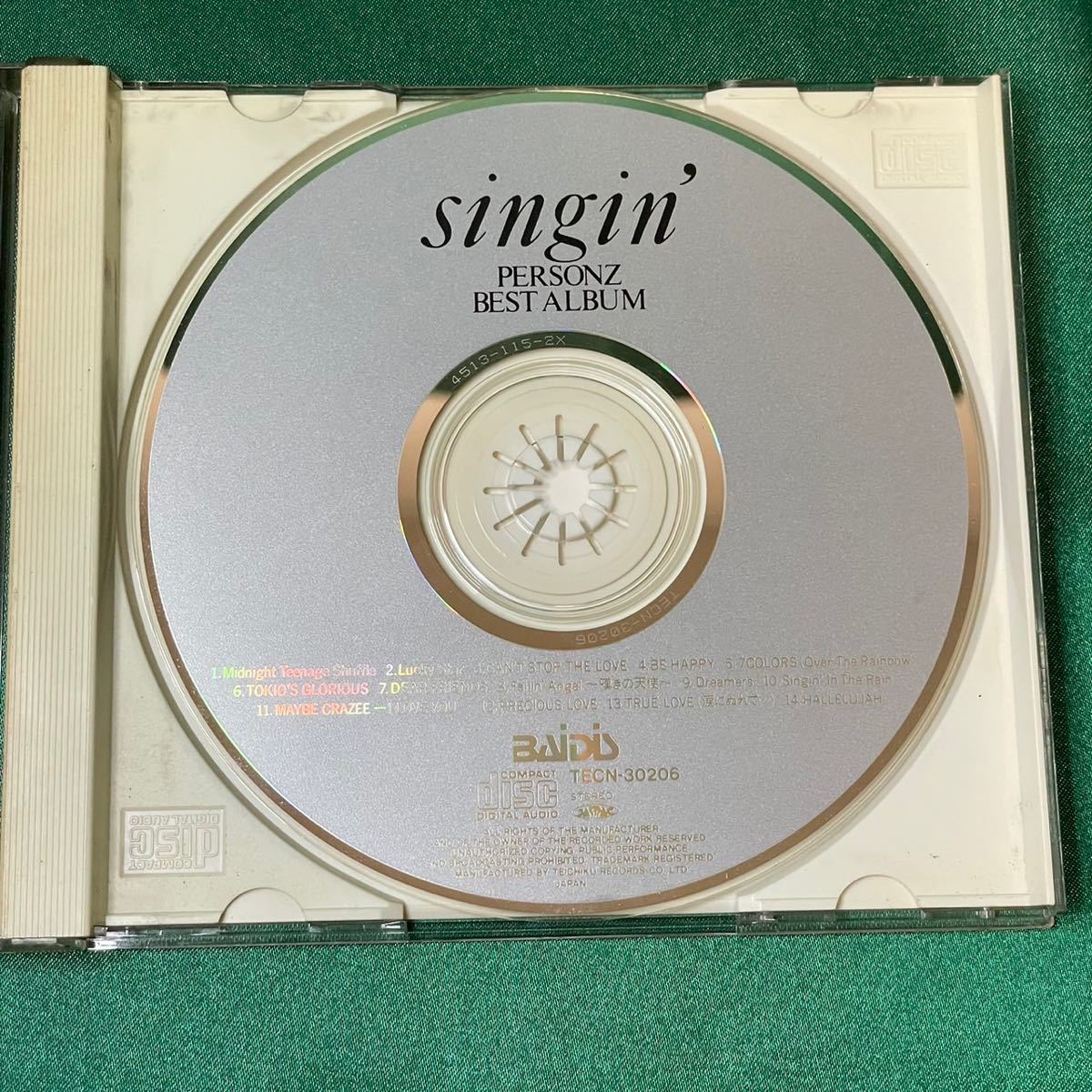 レア パーソンズ ベストアルバム singin' CD PERSONZ BEST ALBUM_画像3