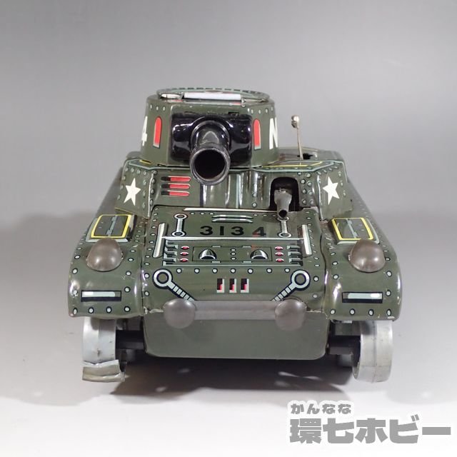 0WZ34◆当時物 古い 増田屋 マスダヤ 戦車 M-34 ブリキ 日本製 未検品現状/模型 フィギュア ミリタリー 戦争 ミニカー ビンテージ 送:-/80_画像3