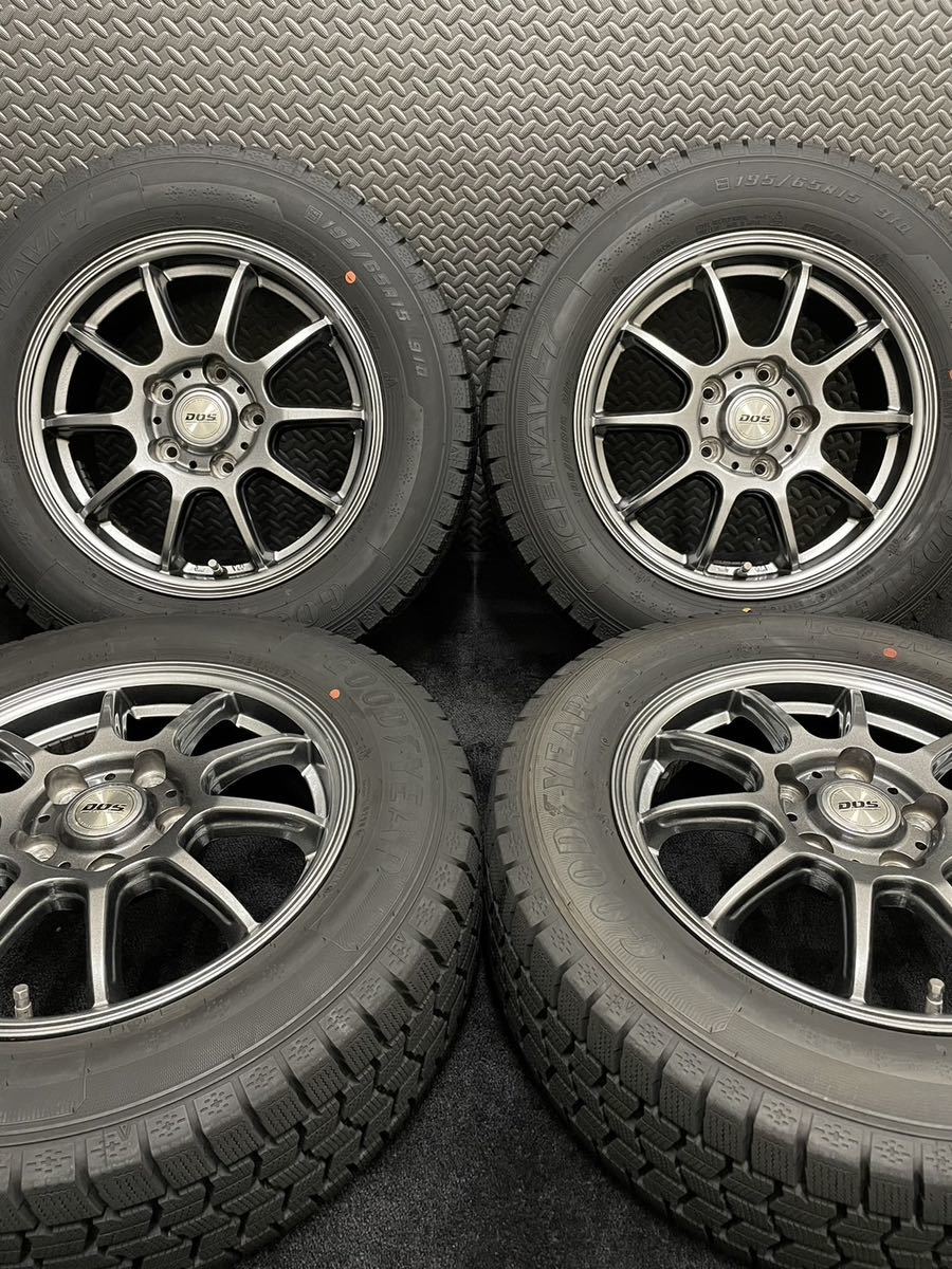 195/65R15 GOODYEAR/ICENAVI 7 21年製 D.D.S. 15インチ 6J+50 114.3