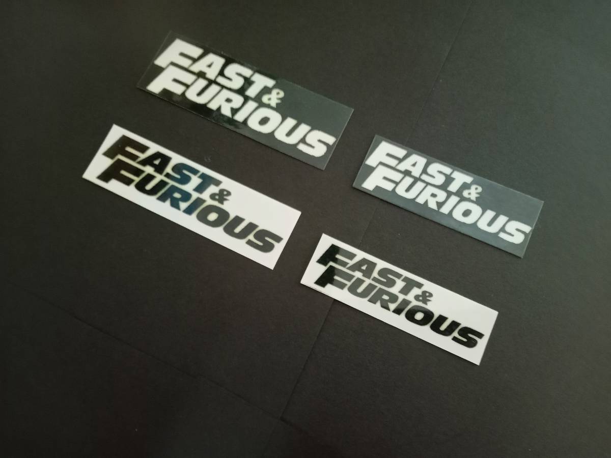 【4枚セット】ワイルドスピード FAST ＆ FURIOUS ステッカー 黒白 コレクション放出_画像2