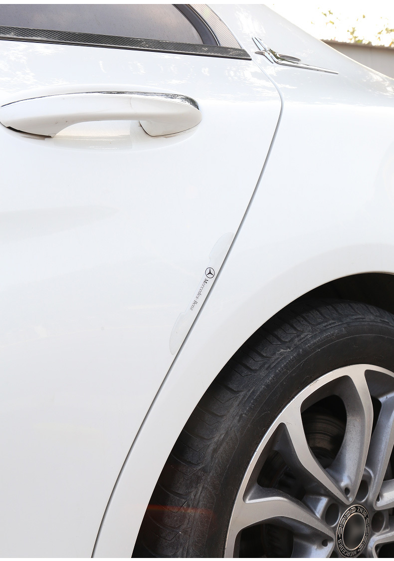数量限定4枚セット　Mercedes-Benz　ドアミラー、ドアなどの傷防止保護 クリアーシール　厚さ約２ｍｍ_イメージ画像