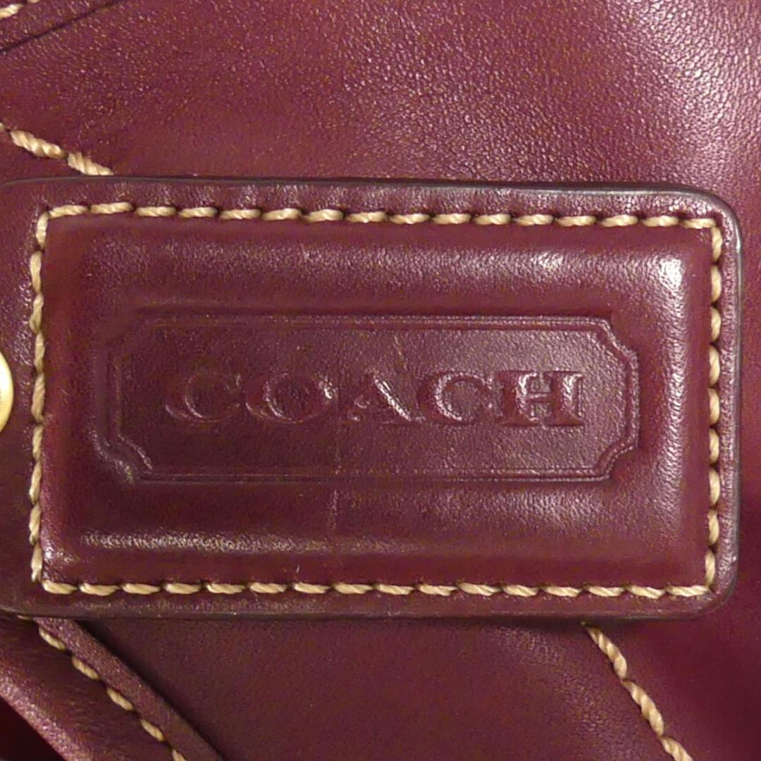 即決★COACH★オールレザートートバッグ コーチ 赤 えんじ ボルドー 本革 ハンドバッグ 本皮 肩掛け ショルダー 旅行 カバン 出張 鞄