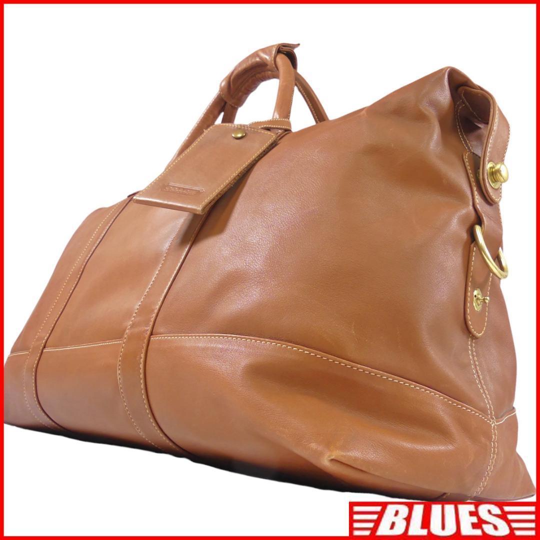  prompt decision *COACH* all leather Boston bag Coach tea Camel Old Coach original leather travel bag real leather travel bag business trip bag 