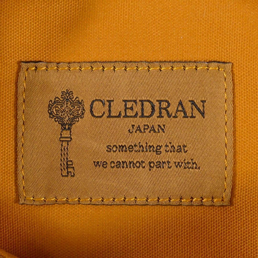 即決★日本製 CLEDRAN★レザーコンビボディバッグ クレドラン メンズ レディース キャメル 本革 ショルダーバッグ ウエストポーチ