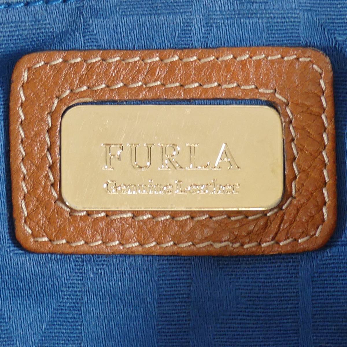 即決★FURLA★オールレザーショルダーバッグ フルラ メンズ 茶 キャメル ハンドバッグ 本革 かばん 本皮トラベル レディース 肩掛けカバン