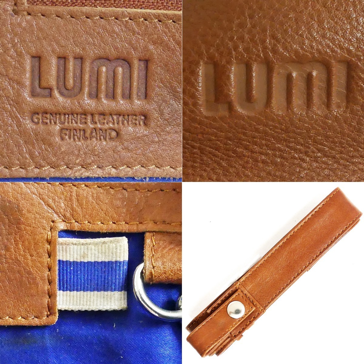 即決★フィンランド製 LUMI★レザーハンドバッグ ルミ メンズ 茶 キャメル 本革 トートバッグ 本皮 かばん 鞄 レディース ショルダーバッグ