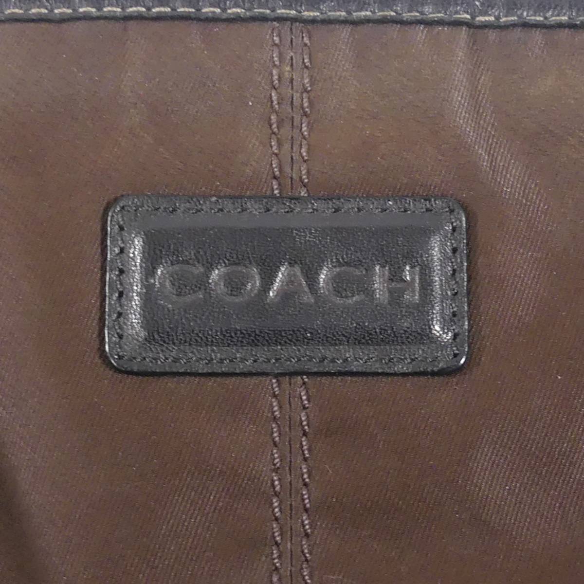 即決★COACH★レザーコンビトートバッグ オールドコーチ メンズ 茶 本革 ハンドバッグ 本皮 通勤 かばん カバン トラベル 鞄 レディース