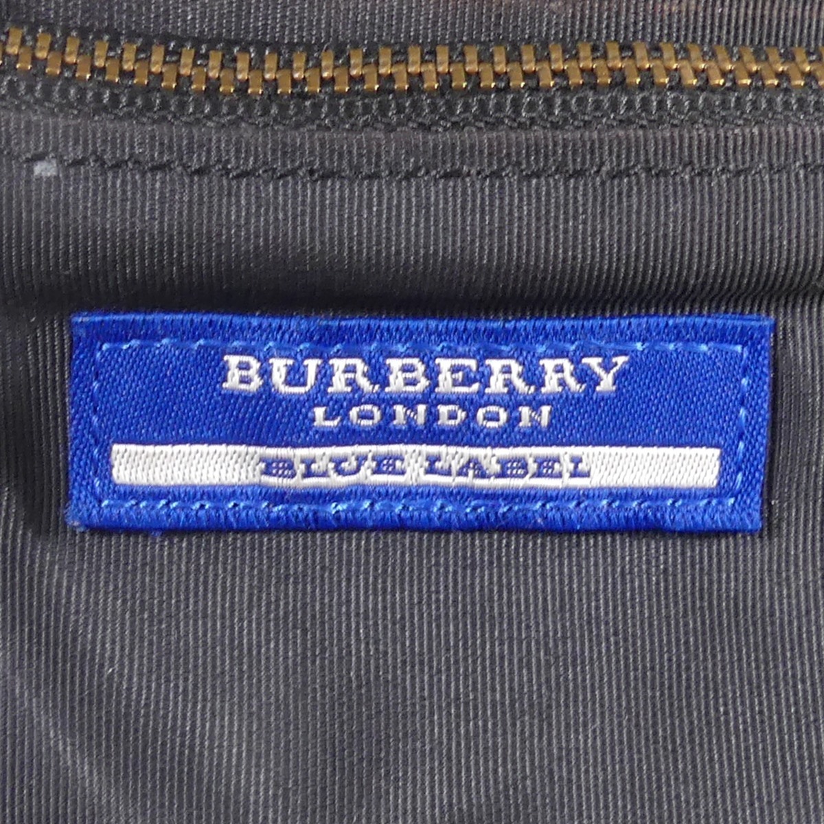 即決★BURBERRY BLUE LABEL★レザーコンビトートバッグ バーバリーブルーレーベル メンズ 黒 本革 ハンドバッグ 本皮 レディース 三陽商会