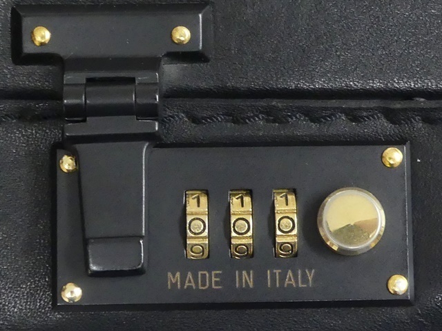 即決 イタリア製 SACCHI オールレザートランク サッチ メンズ 黒 本革