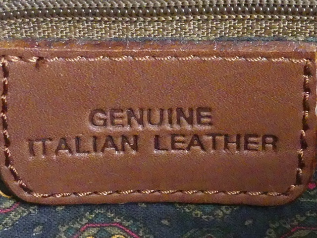 即決 GENUINE ITALIAN LEATHER オールレザーショルダーバッグ