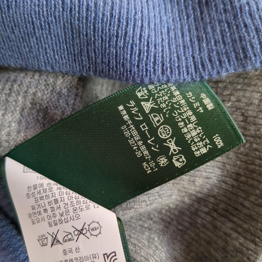 【送料無料】LAUREN RALPH LAUREN ローレンラルフローレン カシミヤ100% ニットセーター 3色カラー M やや薄手 ブルー ブラック グレー