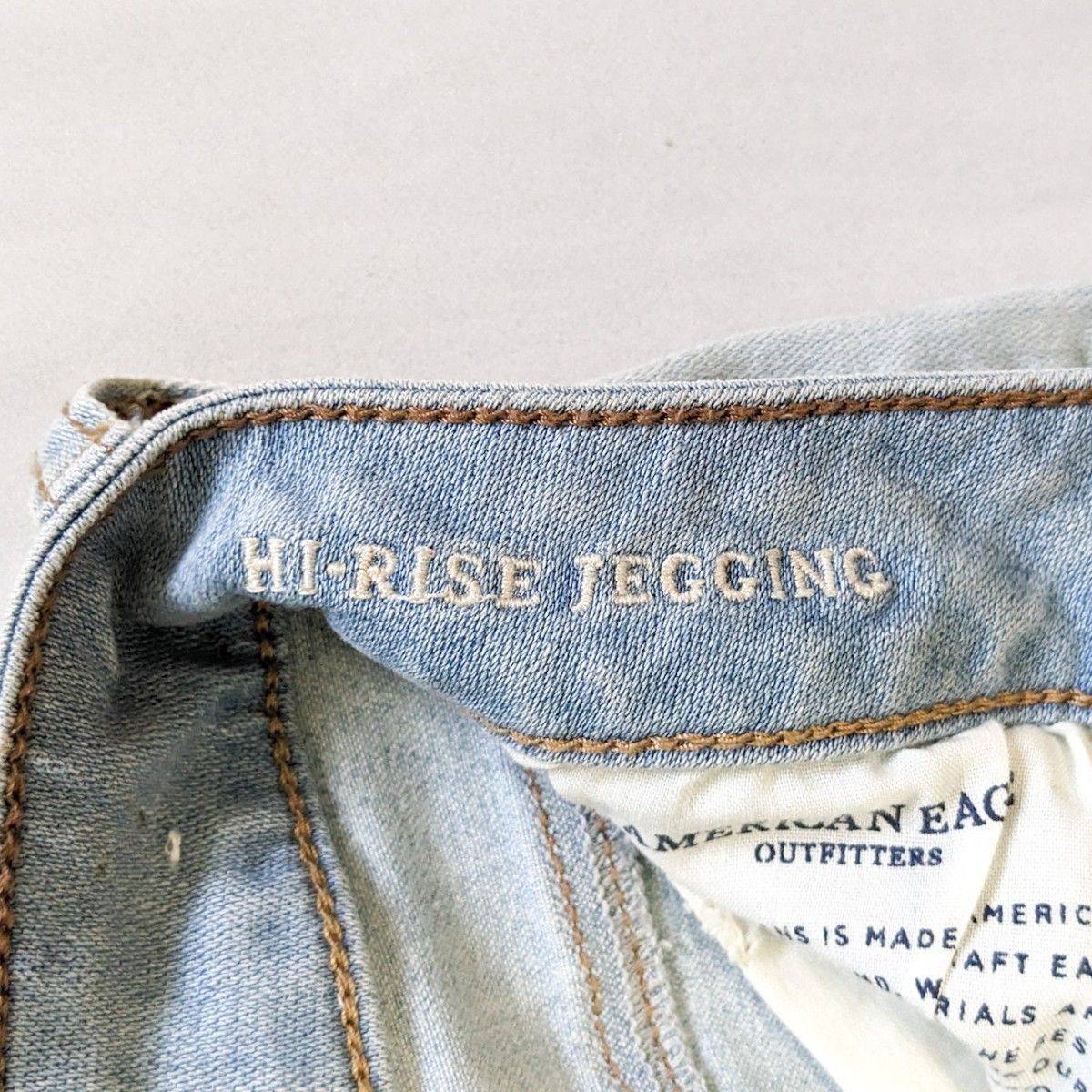 アメリカンイーグル ハイライズ ジェギング ストレッチ クラッシュ デニム AMERICAN EAGLE HI-RISE