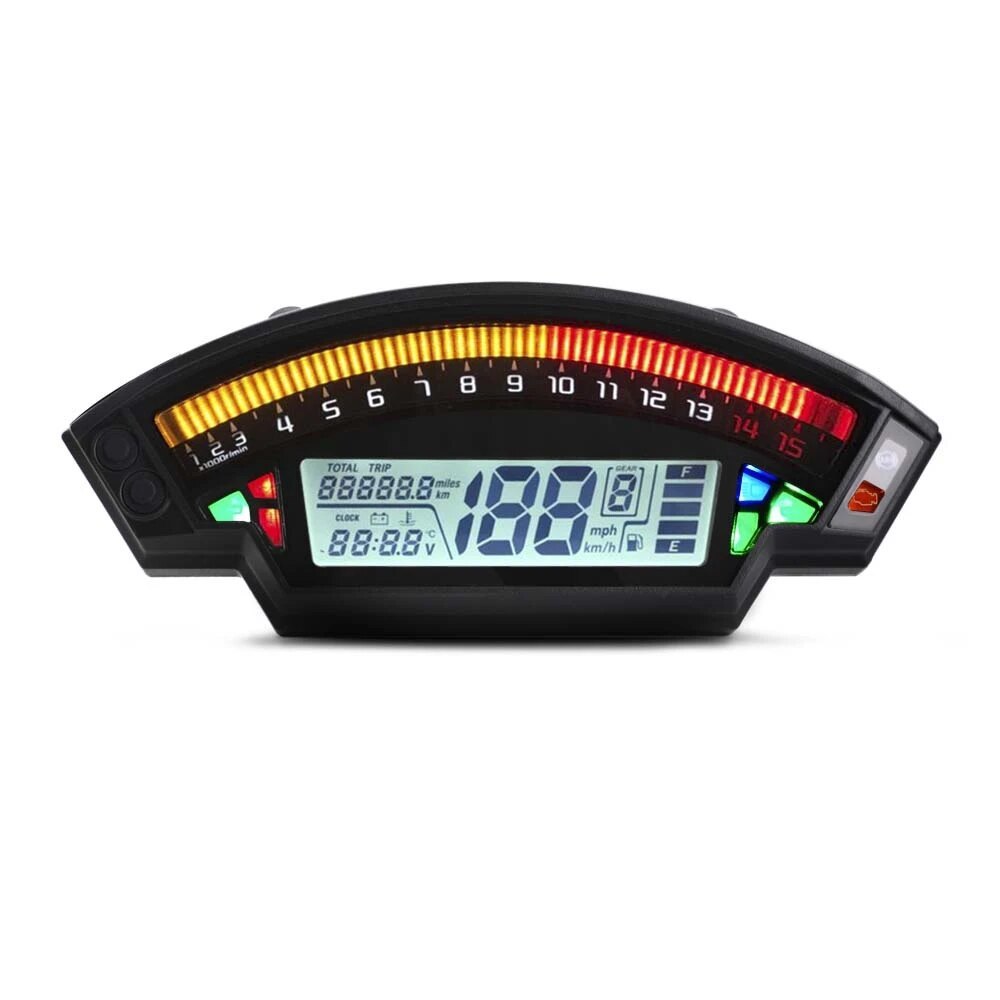 【最終値下げ】LCD デジタル スピードメーター 14000rpm 6ギア バイクパーツ 199/h 走行距離計 ユニバーサル カスタム シリンダー 142_画像5