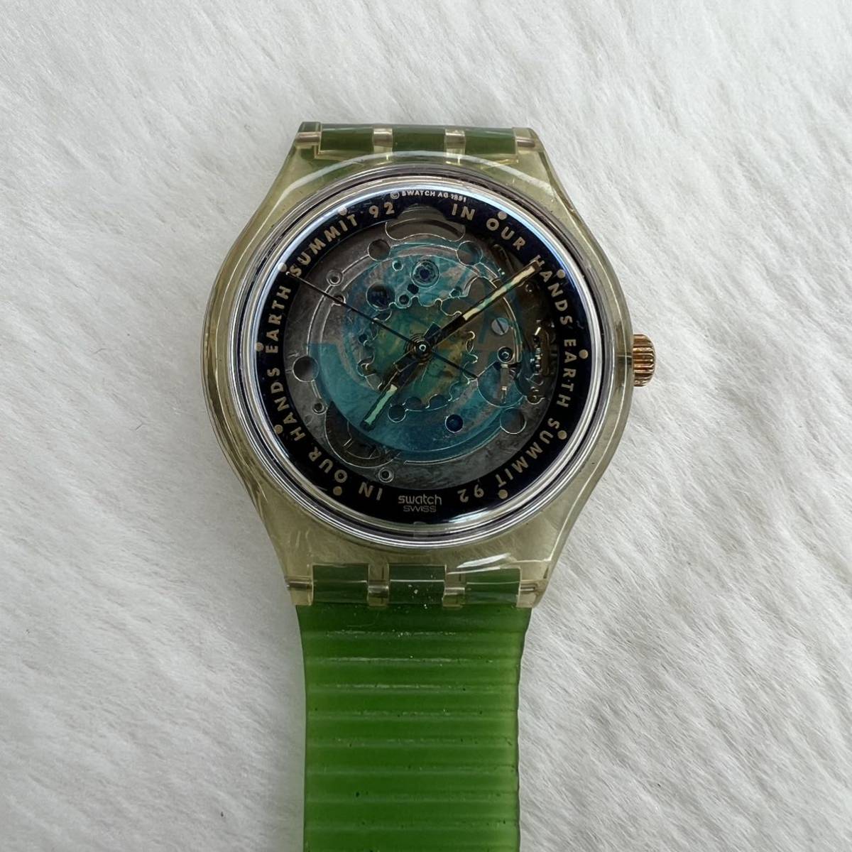 高級【新品・未使用】スウォッチ SAK102アースサミット 92 自動巻 時計