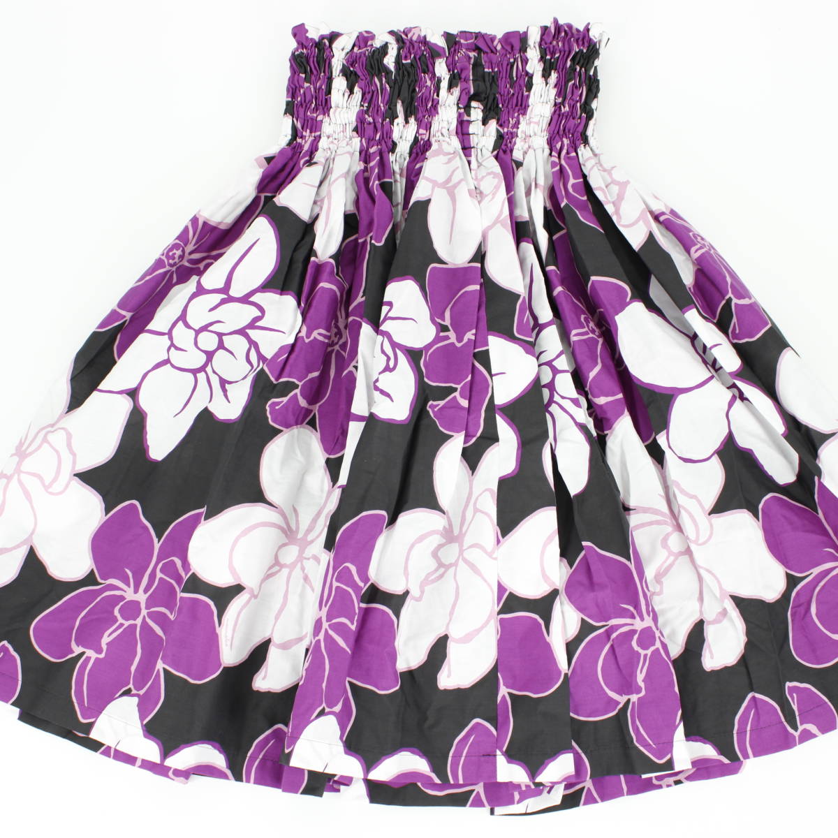 [ бесплатная доставка ][ хула для костюм прекрасный товар сделано в Японии ]MMJmauna нижний черный & лиловый белый rokelani рисунок юбка пау Hawaiian flair фиолетовый 