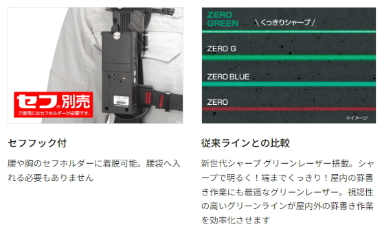 タジマ レーザー墨出し器 ZEROG2LN-KJC 正規登録販売店 メーカー直送品 送料無料_画像4