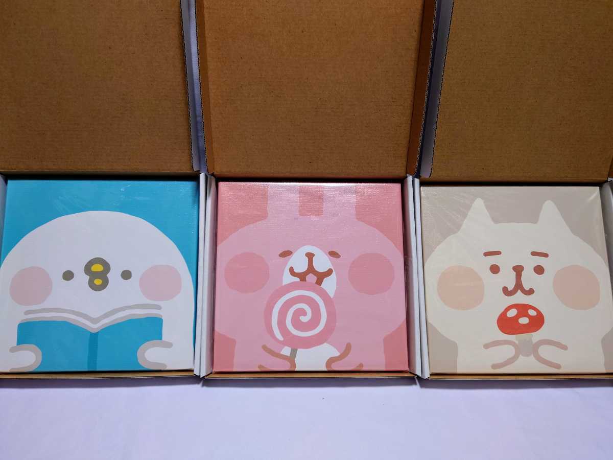 【新品】 3枚セット カナヘイ キャンバスアート LOFT popbox 限定 ぬいぐるみ ピスケ うさぎ ねーねーねこ