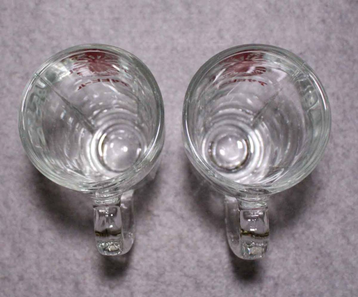 [i109]アサヒビール　グラス　2個　その2 ASAHI BEER ビアジョッキ　レトロ 　16.5cm_画像3